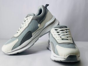 CozyStride AeroFlow – Grey & White Sporty Sneakers