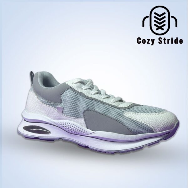 CozyStride AeroFlow – Grey & White Sporty Sneakers For Men and Women - Image 2