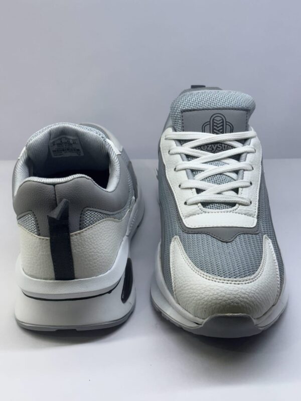 CozyStride AeroFlow – Grey & White Sporty Sneakers For Men and Women - Image 5
