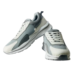 CozyStride AeroFlow – Grey & White Sporty Sneakers For Men and Women