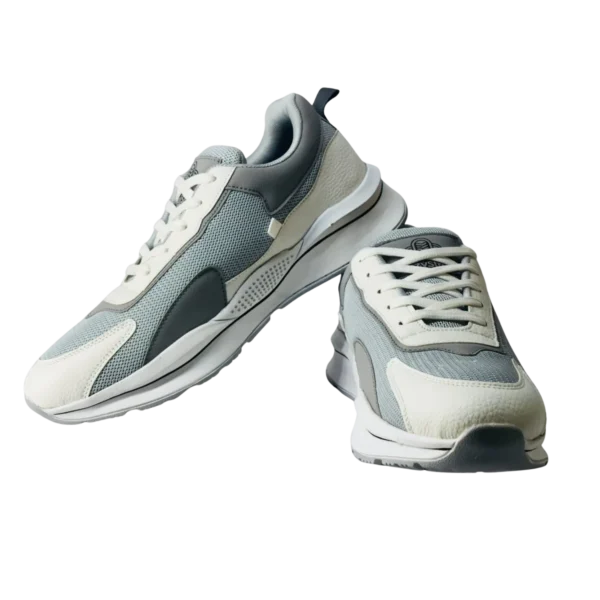 Grey & White Sporty Sneakers For Men and Women