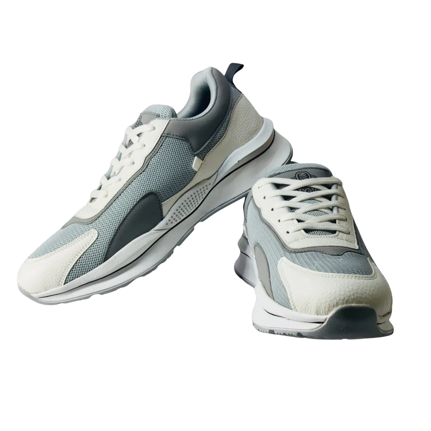 Grey & White Sporty Sneakers For Men and Women