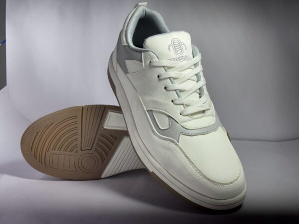 CozyStride PureWalk – White Gum Sole Sneakers for Men & Women - Image 3