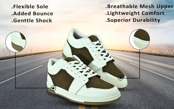 CozyStride Core Duo – Mens Brown & White Sneakers - Image 6