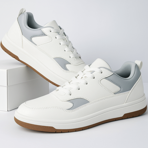 CozyStride PureWalk – White Gum Sole Sneakers for Men & Women - Image 2
