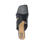 Black Twist Strap Heels for Women – CozyStride Front View